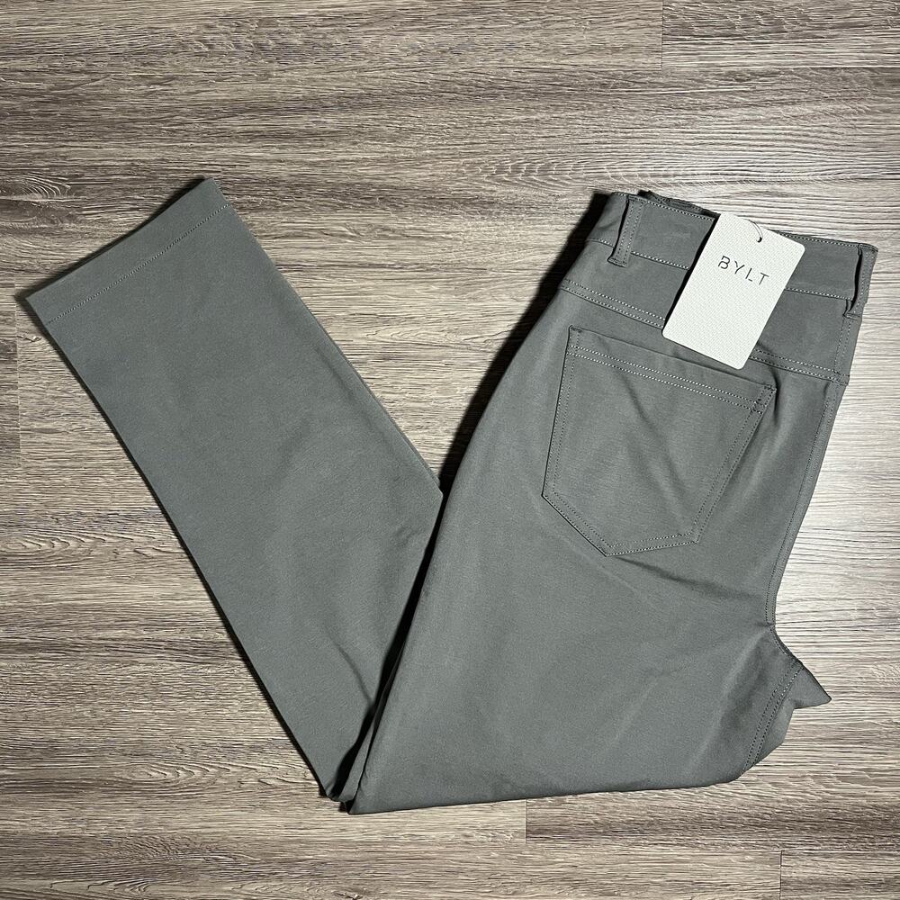 BYLT Everyday Pant 2.0 Straight Men's 32 Charcoal Performance Stretch Golf NWT